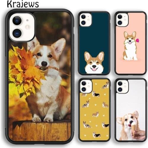 Krajews Corgi Welsh Corgi Dog Soft Phone Case Cover For iPhone 6s 7 8 plus X XR XS 11 12 pro max Samsung Galaxy S8 S9 S10 Plus