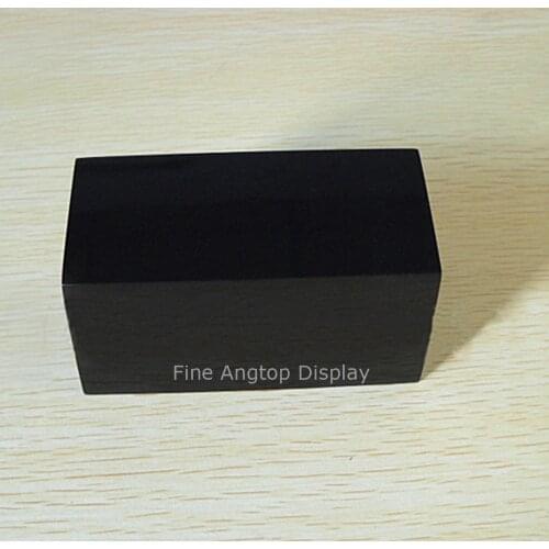 Black Acrylic Display Riser Stand Holder for Jewelry Watch Sculpture Figurine Showing Rectangle Pedestal