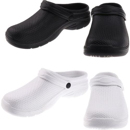 Professional Unisex Men Women EVA Slip Resistant Work Clog Shoes white EU 41