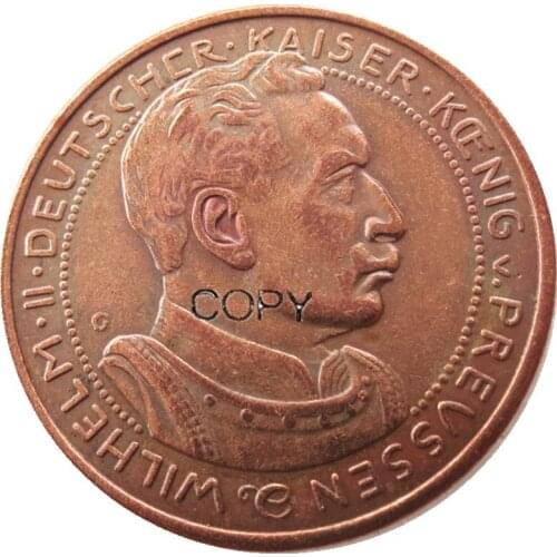 PRUSSIA German S. 3 Mark 1913 Wilhelm II Copy Coin