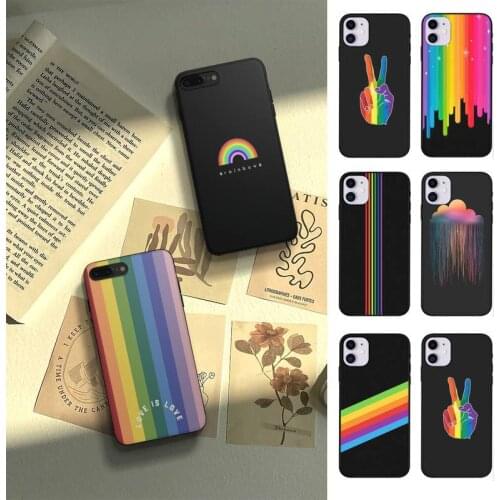 Rainbow Art Black Soft Shell Phone Case Fundas Shell Cover For Samsung A51 A52 A71 A72 A80 A91 A20E A32 A31 A21 A11 For S21
