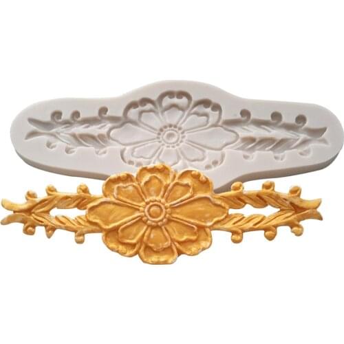 Lace Flower Relief Silicone Mold Fondant Mould Cake Decorating Tools Chocolate Gumpaste Mold, Sugarcraft, Kitchen Accessories