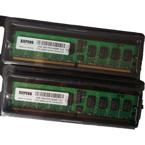 Server 4GB (2x 2G ) DDR2 400MHz PC2-3200R RAM 2GB 1Rx4 PC2-3200 400MHz REG ECC Support Simultaneous Use of More Than 4 Memory