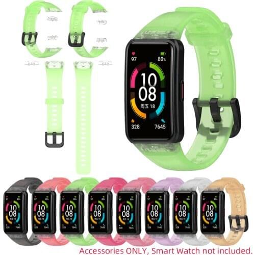 21mm Silicone Smartwatch Sport Wrist Watchband For Huawei Honor Band 6 Smartband Band6 Strap Smart Wristband Band
