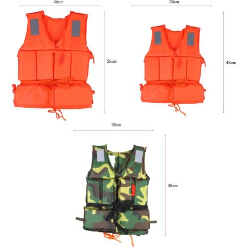 Universal Children Adult Life Vest Jacket Swimming Boat Beach Outdoor Survival Emergency Aid Safety Jacket for Kid with Whistle