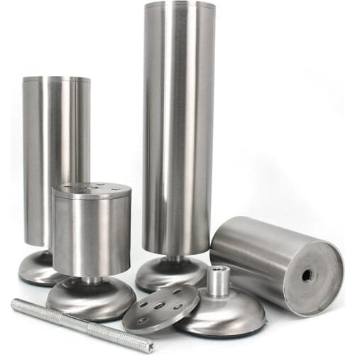 Thicken Stainless Steel Furniture Legs Adjustable Height Furniture Leg Home Room Cabinet Feet European Sofa Chair Bed Table Legs