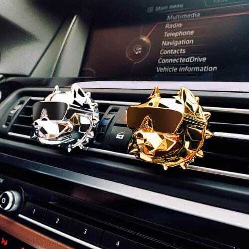 2021 High Quality Bulldog Air Freshener Car Perfume Car Decoration Auto Geur Clip Bulldog Fragrance Scent With nice Gift Box