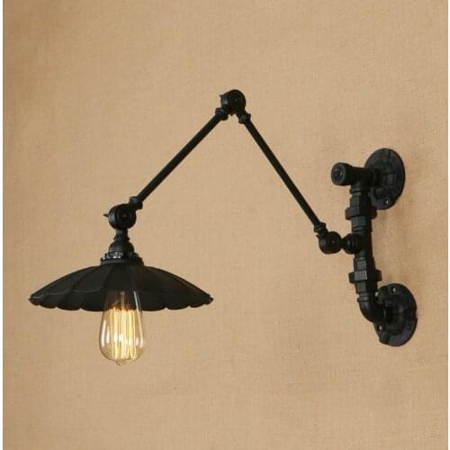 Loft luminaria led arandela iron bedside corridor living room cabecero de cama luminaria de parede