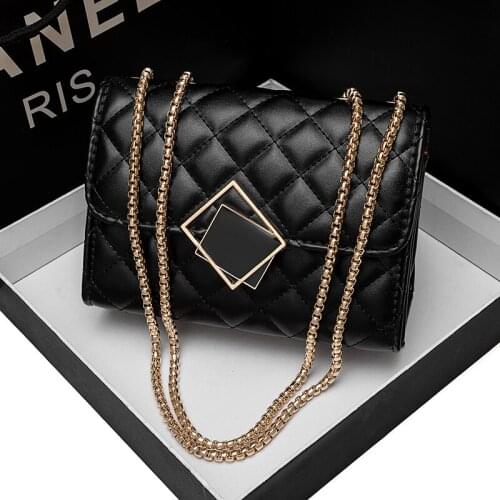 Womens bag ladies rhombic small square bag classic diamond pattern ladies plaid Messenger bag Korean fashion shoulder bag purse