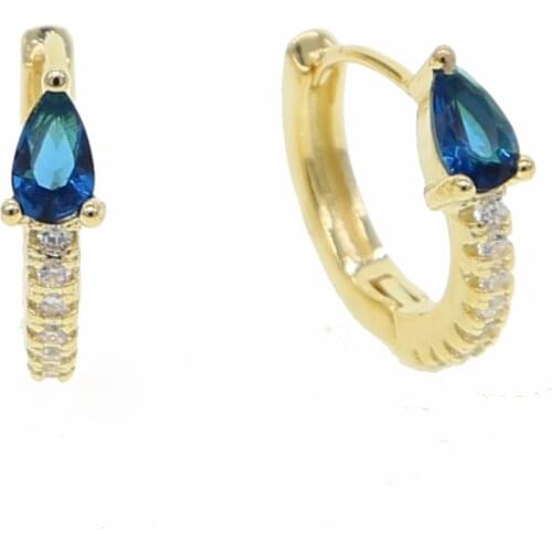 Gold color Round Earring color big cz Small Hoop Earrings For Women 4colors delicate minimal statement Ethnic Gothic Jewelry