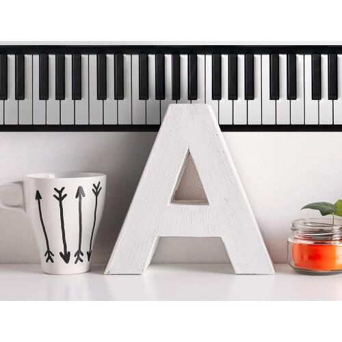 10*200cm/3.94*78.7inch Piano Keyboard Waist Lines Wall Border Stickers Wall Art for Living Room Home Decoration BS012