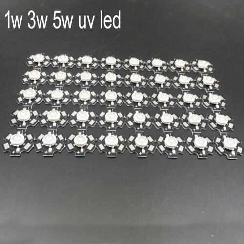 10PCS UV Purple LED Ultraviolet Bulbs Lamp Chips 365nm 375nm 380nm 385nm 395nm 400nm 405nm For 1W 3W 5W High Power Light
