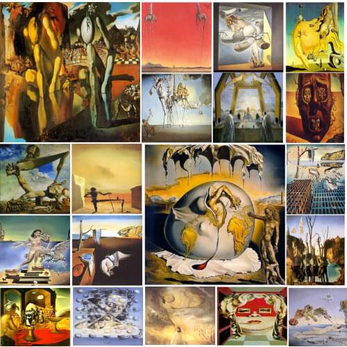 29style Choose SALVADOR DALI Famous Paintings PICTURE Art Film Print Silk Poster for Your Home Wall Decor 24x36inch