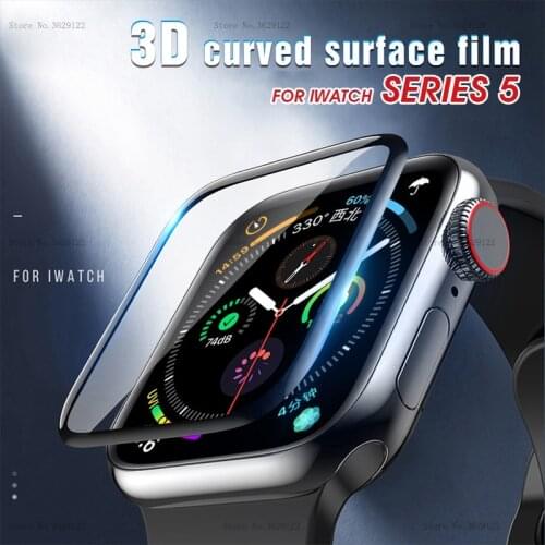 3D Tempered Glass For Apple Watch Series 5 6 SE Screen Protector Protective Film For iWatch 44mm 40mm Anti-scratch Safety Guard