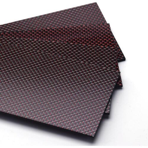 400x500mm High Modulus Thickness 3.0-6.0mm Gold Silver White Blue Red 3K Carbon Sheet Pure Color Carbon Fiber Plate