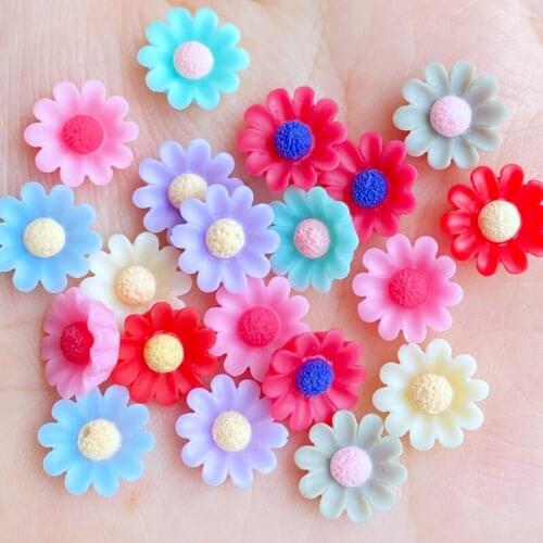 60pcs Mix Lovely Cute Mini Flowers Flatback Resin Art Decoration Charm DIY Scrapbooking Embellishment Accessories J63