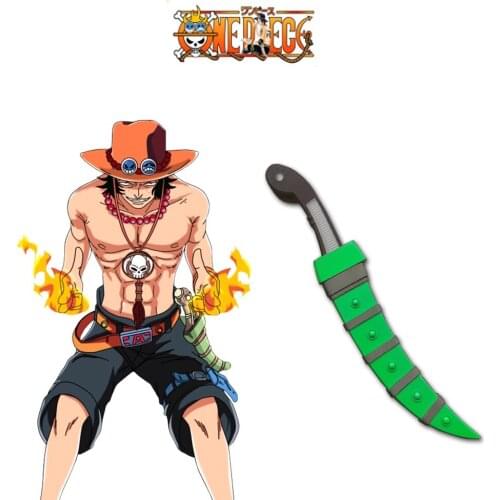 Anime One Piece Ace Broadsword Wooden Sword Model Japanese Style Party Anime Show Props Gift Decoration Figure