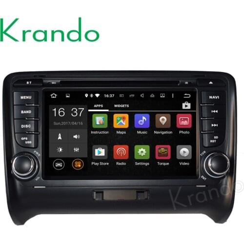 Krando 7" Android 9.0 car dvd radio navigation multimedia system for Audi TT 2006-2014 audio gps player bluetooth WIFI 3G DAB
