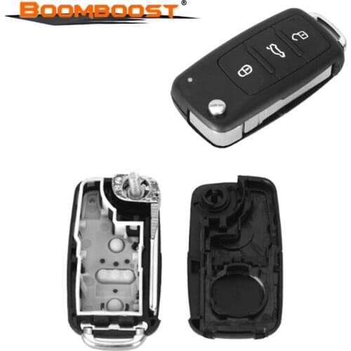 3 Button key Without battery holder Waterproof housing Auto Car Key Shell Blanks Flip Folding Remote Fit For VW