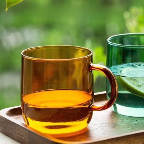 Household creative Nordic high value water cup large capacity tea cup with handle glass coffee cups