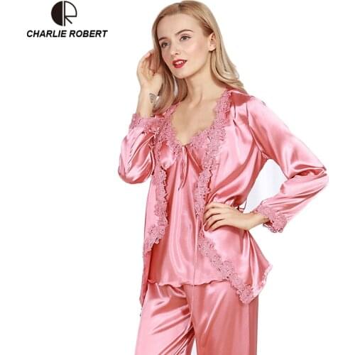 Женские шелковые пижамы CHARLIE ROBERT China At AliExpress