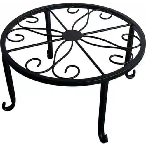 Potted Plant Stand Rust Proof Iron Potted Holder Potted Round Rack Display for Garden Outdoor Supports 24X12cm WWO66