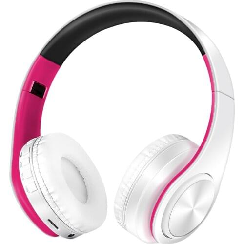 HIFI Stereo Earphones Bluetooth Headphones Music Headset FM Radio Support TF Card with Mic for Mobile Phone