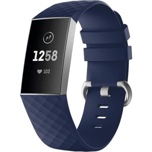 HobbyLane Watch Bands for Fitbit Charge 3/ Fitbit Charge 4 Waterproof Replacement Ajustable Silica gel Watch Strap Wristband