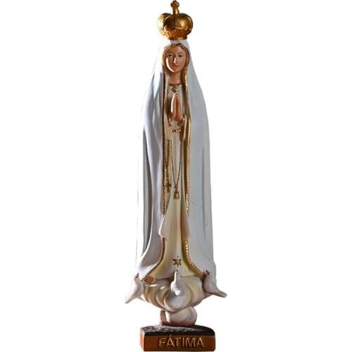Catholic Statue Our Lady Of Fatima Statue Virgin Mary Figure For Home Tabletop Catholic Home Decor Statue Resin Figurine