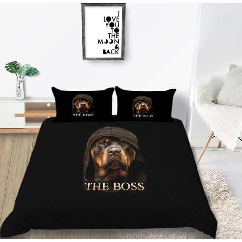 Thumbedding Dog Boss Bedding Set Hot Sale King Size Duvet Cover Fashionable Queen Double Full Twin Single Unique Design Bed Set