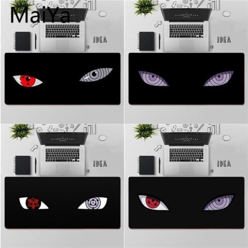 Maiya Top Quality Anime Sharingan Rinnegan eyes Laptop Computer Mousepad Free Shipping Large Mouse Pad Keyboards Mat
