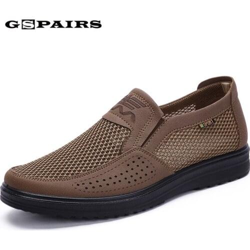 Summer Mesh Shoes Breathable Slip-On Flats Big Size 38-48 Lightweight Comfortable Shoes Men Casual Sneakers Dad Shoes loafers