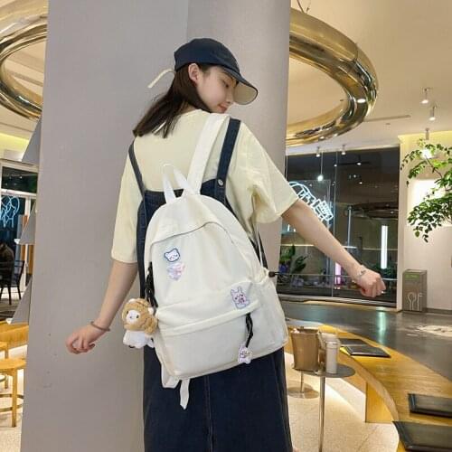 Summer School Bag Waterproof Cute Backpack Nylon Female Harajuku College Lady Kawaii Backpacks Fashion Book Girl Bags Student