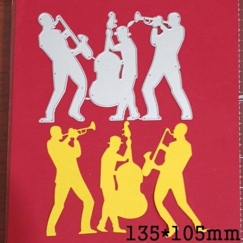 Saxophone cello player Metal Cutting Dies craft Scrapbooking Dies cuts mold stencil embossing paper card making template Die