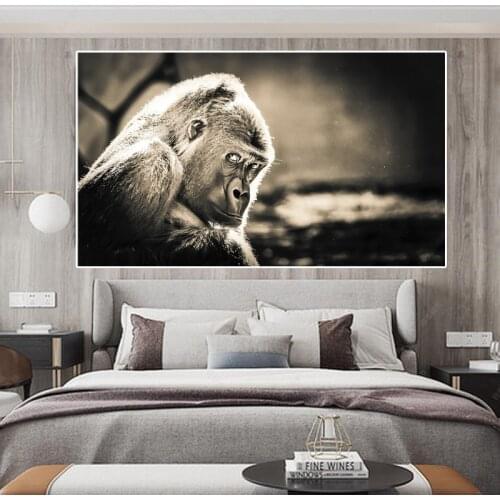 Cute Animal Chimpanzee Canvas Painting Monkey Art Posters and Prints Wall Pictures Modern Living Room Home Decoration Paintings