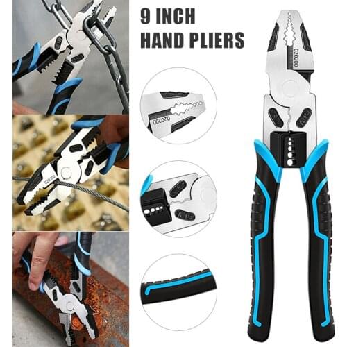 9 Inch Multitool Pliers Hybrid Multi Purpose Tool Crimper Wire Stripper Bolt Shearing Wire Grabbing Twisting Looping In stock