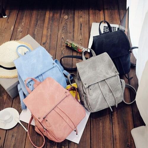 Fashion Solid Color Backpack Waterproof Capacity Large Storage Pocket Weekend Overnight Umbrella Mobile Wallet Organize Handbags