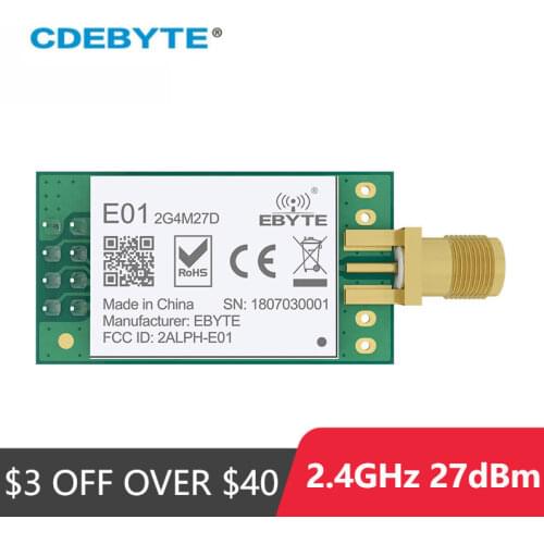 Ebyte E01-2G4M27D nRF24L01P 27dBm nRF24L01 PA LNA Long Range 2.4GHz SPI DIP IoT Module
