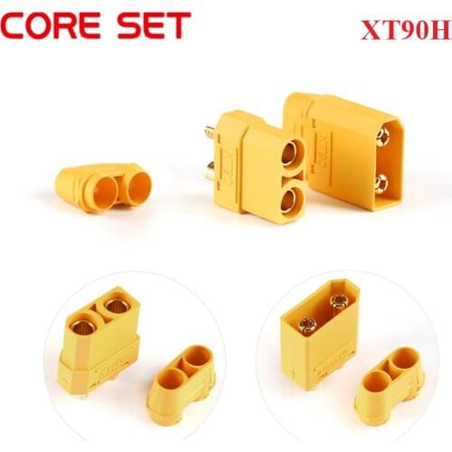 10pcs/lot XT90 XT90H Battery Connector Set 4.5mm Male Female XT90 Gold Plated Banana Plug (5 pair)