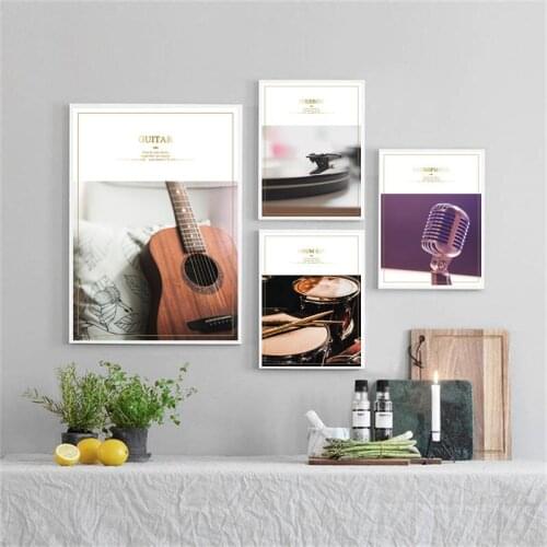 Wall Art Music Equipment Canvas Painting Posters And Prints Picture Quote Letter Gift Nordic Modern Living Room Home Decoration
