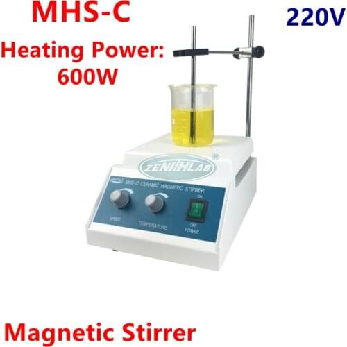 2021 New Product Ceramic Magnetic Heated Stirrer With Stir Bar MHS-C Heating Power 600W Ceramic Platforms Magnetic Mixer 220V