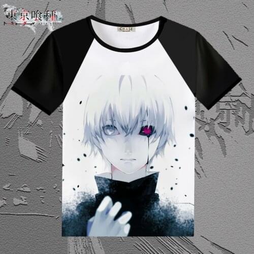New Tokyo Ghoul Cosplay T-Shirt Kaneki Ken Anime T shirt Fashion Men Women Tees