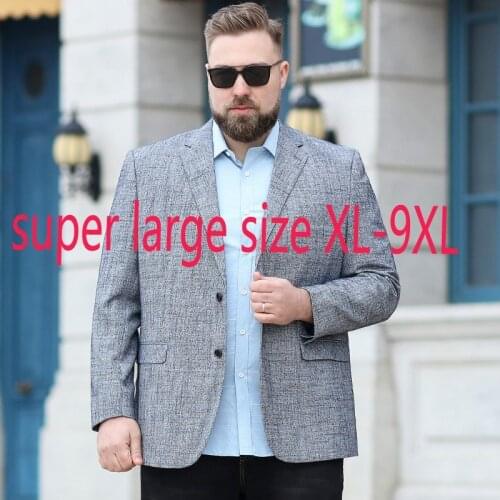 New Arrival Fashion Super Large High Quality Single Breasted Blazers Men Suits Coat Plus Size XL 2XL 3XL 4XL 5XL 6XL 7XL 8XL 9XL