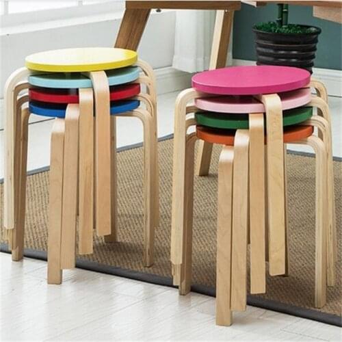 Wholesale Wooden Stool Modern Home Wooden Stool Living Room Dining Chair Hotel Cafe Bar Chair