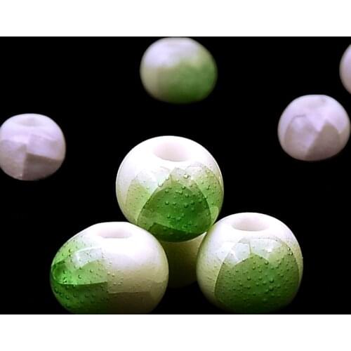 Wholesale 6/8mm Ice Cracked Ceramic Beads Light Style Suitable for Jewelry Making DIY Accessories