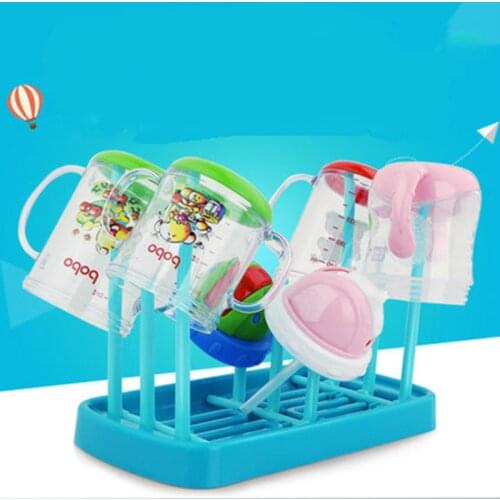 Baby Bottle Dry Rack Bottle Drain Drying Racks Blue Pink Baby Bottle Cleaning Dryer Drainer Storage Drying Rack