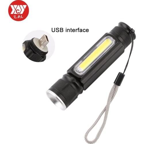 5 Mode Portable COB Flashlight T6 Torch USB Rechargeable LED Work Light Magnetic COB Lanterna Hanging Lamp For Outdoor Camping