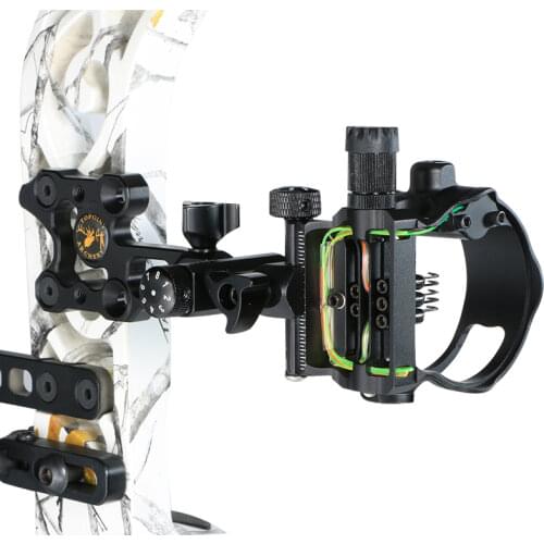 Compound Bow Sight 5-Pin Fiber Optics Bow Sight General Long Short Rod Tuning Sight Archery Hunting Shooting Bow Accessories