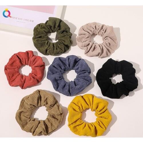 7Colors Korea Velvet Stirnband Samt Hair Scrunchie Elastic Hair Bands Solid Color Headwear Ponytail Holder Hair Accessories