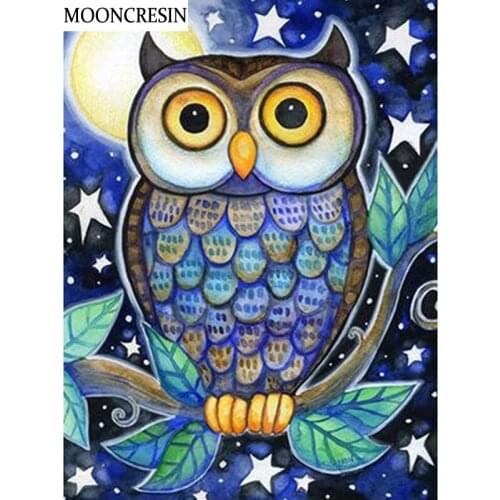 Diy Diamond Mosaic Embroidery Needlework Crafts 5D Diamond Painting Owl Cross Stitch Full Drill Rhinestone Of Picture Home Decor